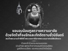 โอ้….พระแม่ย่า พระผู้ทรงมหากรุณา มหาเมตตา มหาปัญญา มหาปรีชา ต่อพสกนิกรลูกหลานไทย บัดนี้ทรงเสด็จสู่สวรรคาลัยไปเสียแล้ว